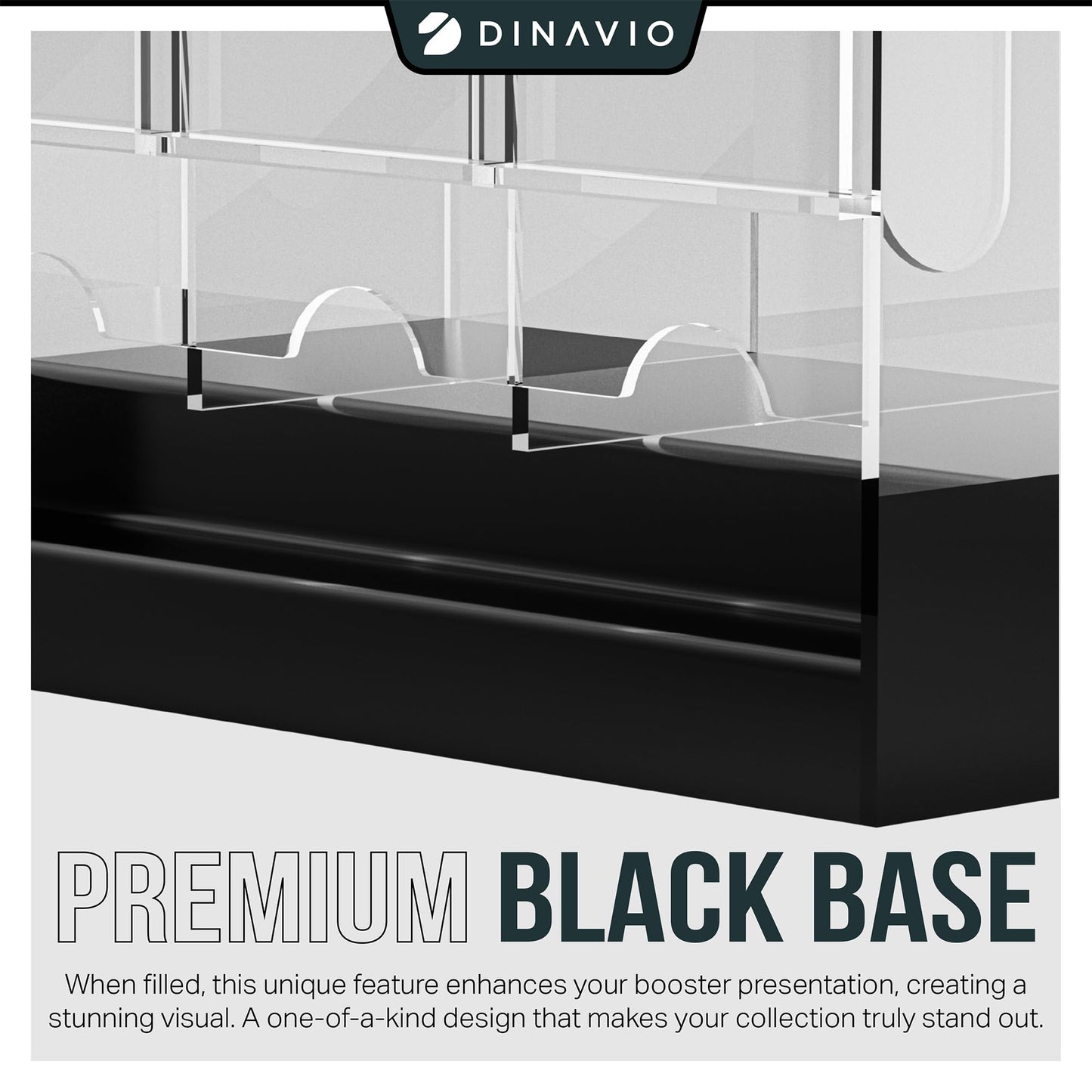 Dinavio Crafthouse 3-Slot Booster Pack Dispenser with Black Base - Fits 120 Booster Packs for Dispensing - Compatible with TCG Trading Card Boosters