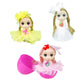 JIABNUKKN Easter Basket Stuffers Eggs Filled 6 Pack Large Eggs with Cute Dolls Inside, Easter Gifts Colorful Easter Egg Stuffers for Toddlers Kids