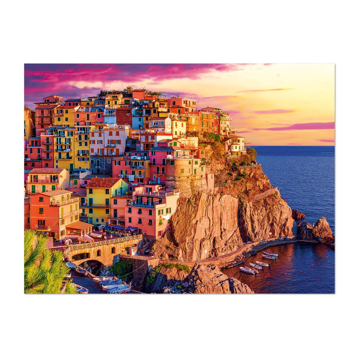 Buffalo Games - Cinque Terre Sunset - 1000 Piece Jigsaw Puzzle for Adults