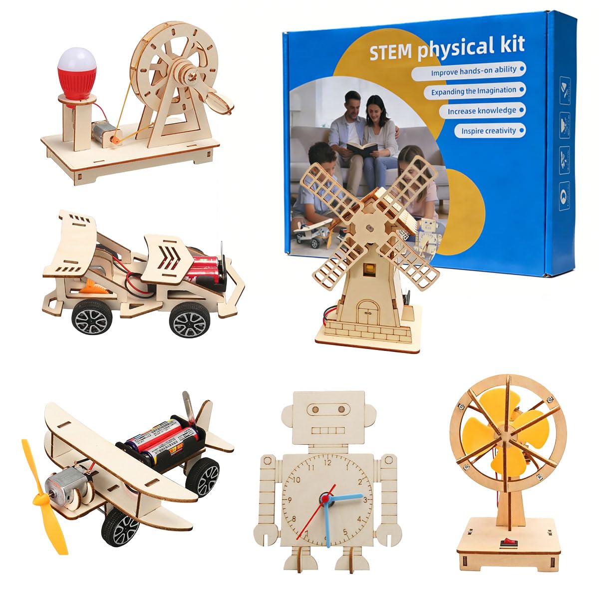 6 in 1 STEM Kits for Kids Ages 8-10-12-14, Stem Toys for Boys Age 8-12, Science Projects, 3D Puzzles for Kids, Educational STEM Toys,Birthday Gifts