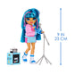 Rainbow High Jr High Rock Band - Skyler, Blue 9” Fashion Doll with Microphone Plus Stand and Amp, Customize with Stickers, Posable, Great Toy Gift for