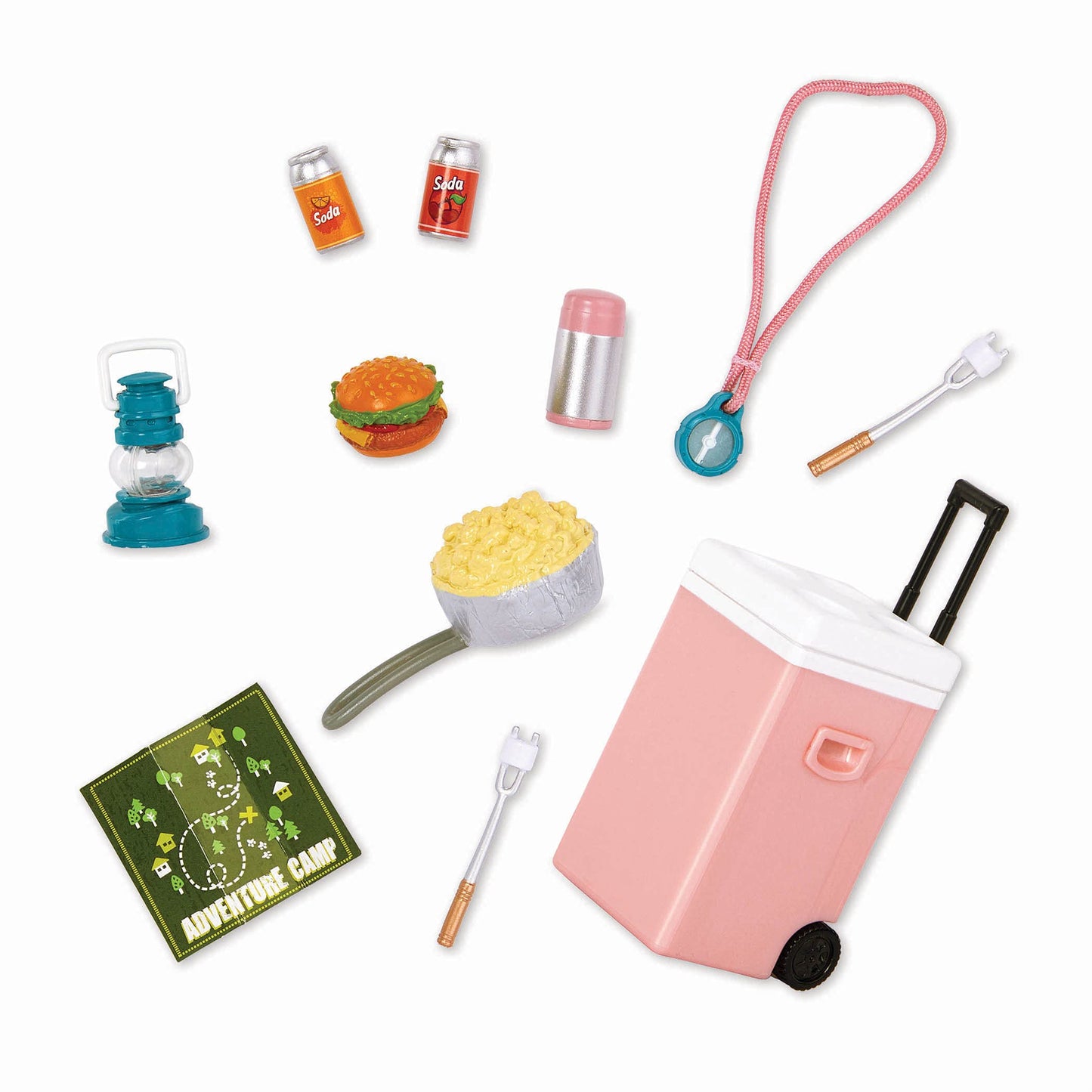 Lori - Jessa’s Camp Set - Mini Doll & Camping Set - Clothes & Accessories for 6-Inch Dolls - Play Food, Cooler, Map & More - 3+ Years