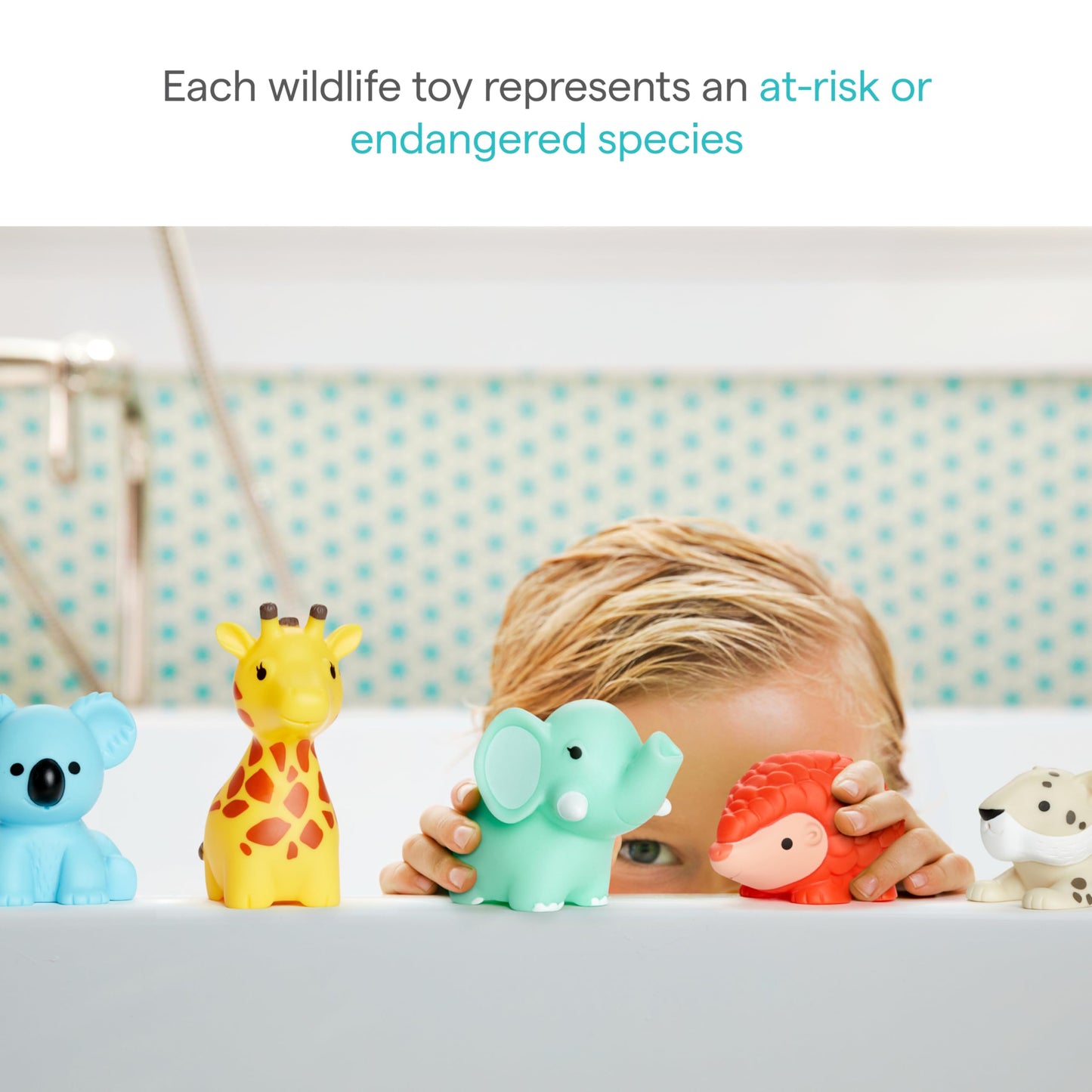 Munchkin Baby Bath Toy Squirts for Babies and Toddlers 9 Months and Up, Wild Animal Squirters, 8 Pack
