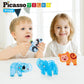 PicassoTiles Magnet Tile Animal Friends Action Figure Playset Mix or Match Figurine Wildlife Character Toy STEM Learning Construction Building