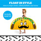 BigMouth Inc. Giant Taco Pool Float, 5 Feet Long Lounge Raft Floatie, Funny Pool Party Summer Water Toy, Durable Vinyl, Includes Patch Repair Kit