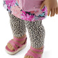 American Girl Truly Me 18-inch Doll Accessories Leopard-Print Pants, Pink Pants, and Straw Hat with Ribbon, For Ages 6+