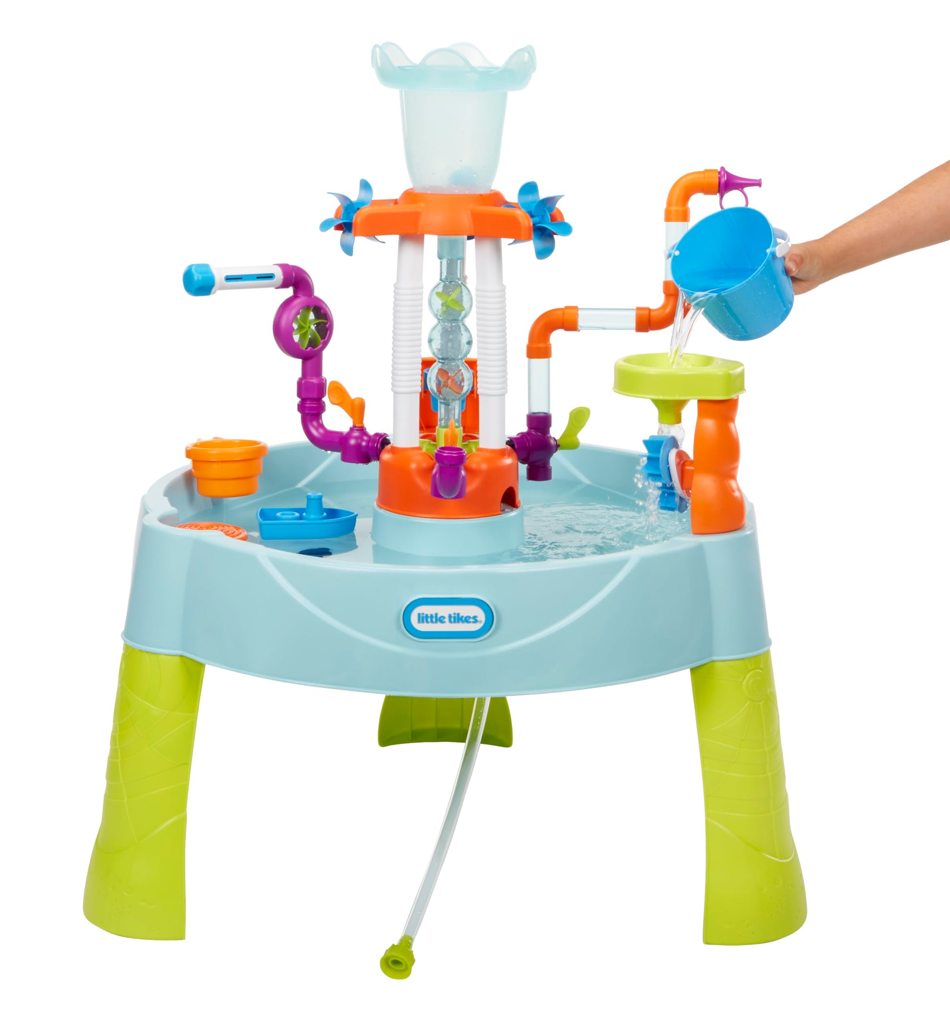 Little Tikes Flowin’ Fun Water Table - Kids’ Outdoor Water Playset with Interchangeable Pipes, Faucets, Tower & Accessories - Encourages Creativity