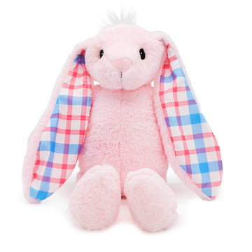 Plushible Easter Bunny Stuffed Animal, 14" (Pink) - Soft Embroidered Stuffed Bunny Plush Toy for Kids, Newborns, Boys & Girls, Cuddly and Adorable