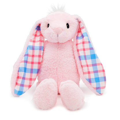 Plushible Easter Bunny Stuffed Animal, 14" (Pink) - Soft Embroidered Stuffed Bunny Plush Toy for Kids, Newborns, Boys & Girls, Cuddly and Adorable