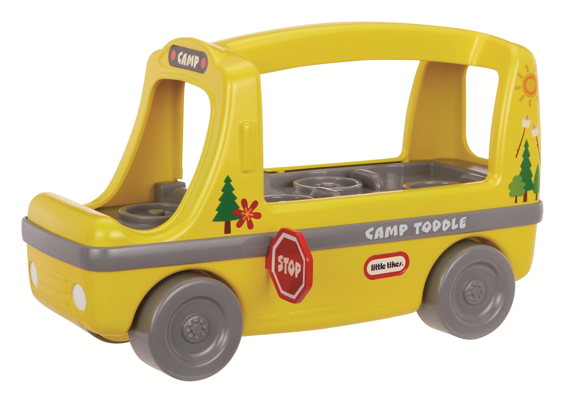 Little tikes Toddle Tots Camp Toddle Bus - Toddle Playset, Includes Bus & 3 Character Figures for Pretend Play, Toy and Present for Toddlers and Kids