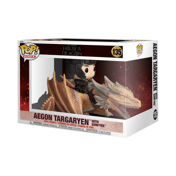 Funko Pop Rides: House of The Dragon - Aegon Targaryen and Sunfyre - Collectable Vinyl Figure - Gift Idea - Official Merchandise - Toys for Kids &