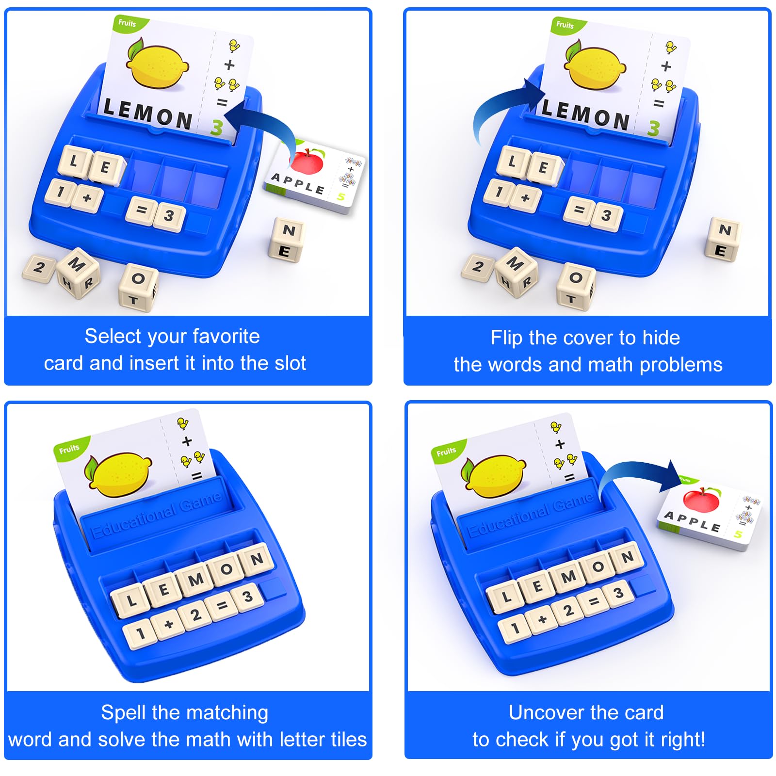 Educational Toys Learning Games for Kids 3-8, Matching Letter Spelling Early Math Game for Preschool& Kindergarten Kids Boys and Girls ?Christmas