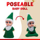 JOYIN Christmas 2PCS Tiny Elf Doll Christmas with 1 Red and 1 Green Elf Doll, Holiday Decoration Accessories Tiny Gift for Girls Boys Kids Adults