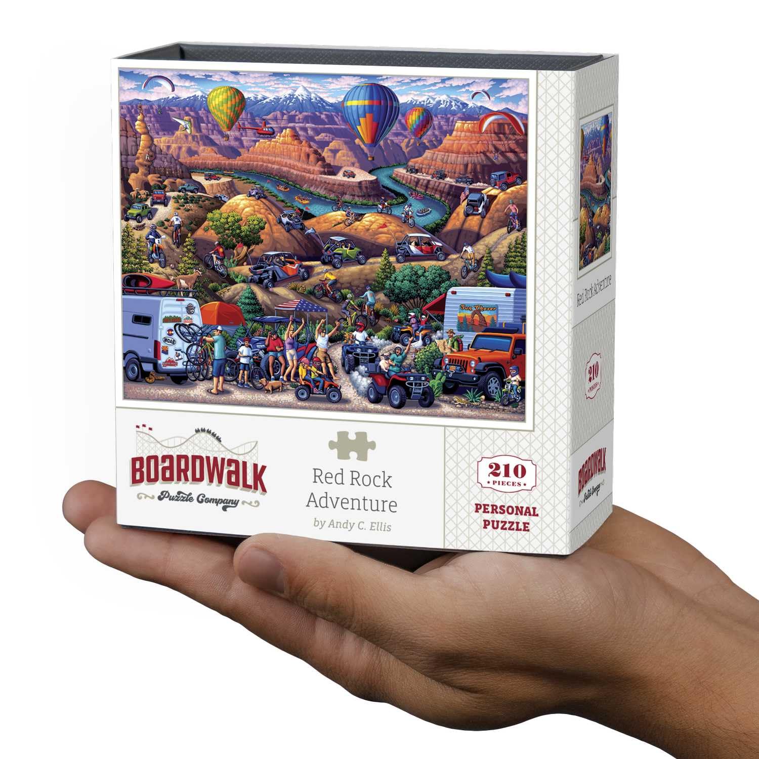 Boardwalk Red Rock Adventure 210 Piece Personal Puzzle, Jigsaw Puzzles with Premium Box, Utah Gifts for Adults, 6"x8"