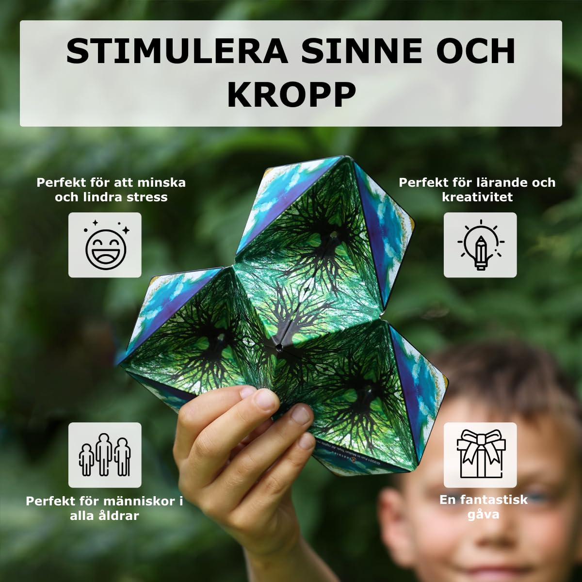 Shashibo DODECA Magnetic Puzzle Cube, Sensory Fidget Toy for Adults & Kids, Stress Relief Fidget Toy for All Ages, Cool Fidget Toys for Desk, Shape