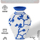Micro Vase Building Blocks set, Blue & White Ceramic Style 3200PCS (1 sets), Compatible with Lego, 7*7*11? Creative Flower Building Kit for Home