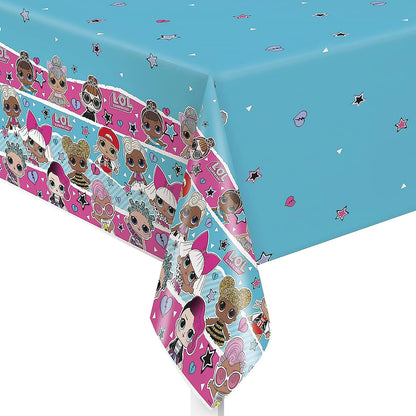 Multicolor LOL Surprise Rectangular Plastic Table Cover - 54"x84" (1 Count) | Durable & Easy-to-Clean, Perfect for Kids Birthday Parties & Special