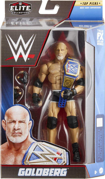 WWE Goldberg Top Picks Elite Collection Action Figure with Universal Championship, 6-inch Posable Collectible Gift for WWE Fans Ages 8 Years Old & Up