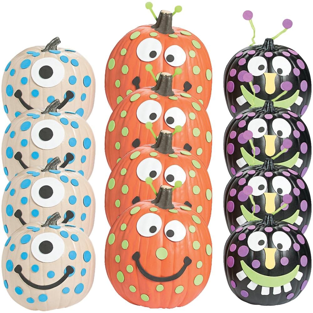 Foam Monster Pumpkin Decorating Craft Kit -12 - Crafts for Kids and Fun Home Activities