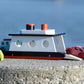 Mentari Toys - Car Ferry - Wooden Boat Set with 4 Vehicles - Includes Car, Caravan, Campervan, and Truck - Interactive Loading & Unloading Toy