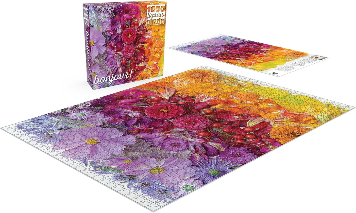 Buffalo Games - Meghan Crandall - Gradient Flora - 1000 Piece Jigsaw Puzzle for Adults -Challenging Puzzle Perfect for Game Nights - Finished Size is