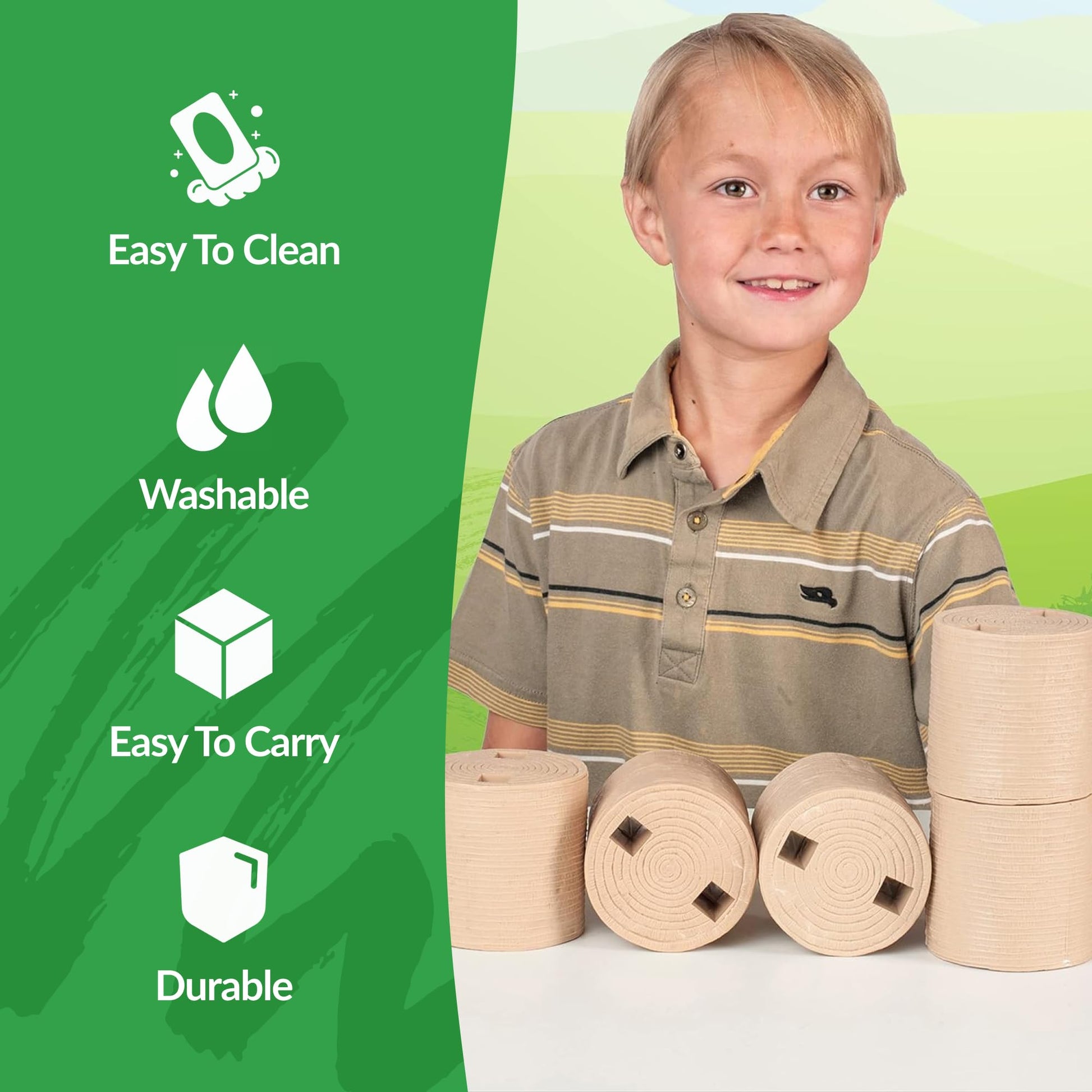 Big Country Toys 5-Piece Hay Bale Set - Toy Hay Bales for Farm Animal Toys for 3 Year Old Boys & Girls