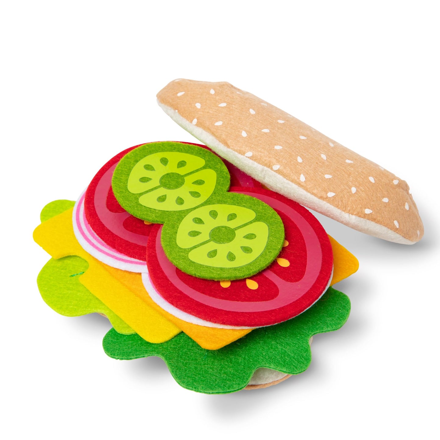 Melissa & Doug Felt Food Sandwich Play Food Set (33 pcs), Orange, 1 Count