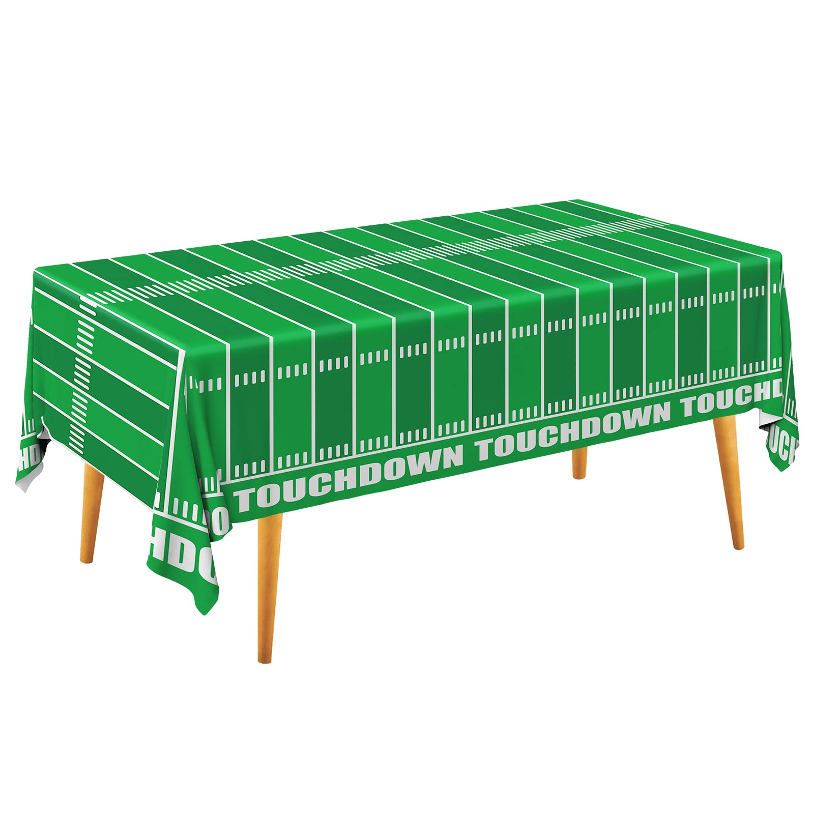 Gatherfun Football Theme Party Disposable Tablecloth Plastic Touchdown Table Cover for Birthday Football Party Games Decoration 54 X 108Inch 3 Pack
