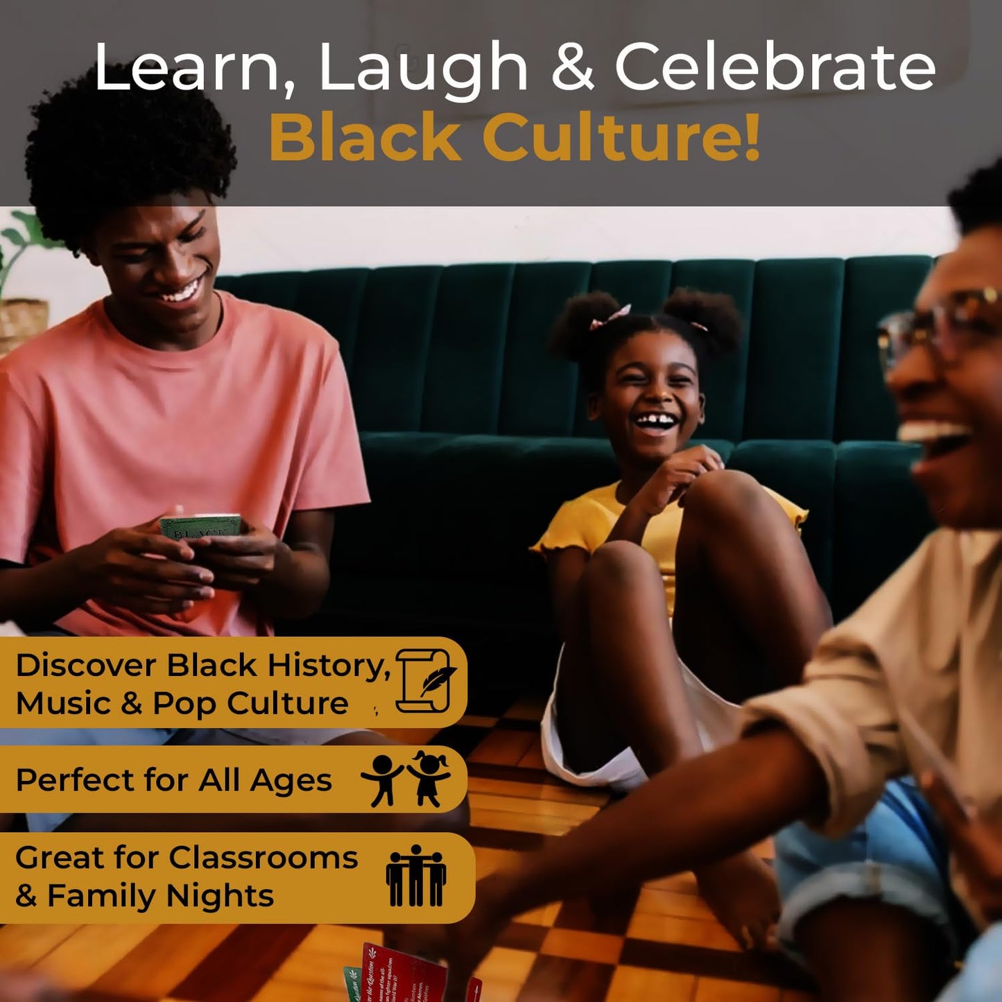 Black Heritage Trivia Game - Fun & Educational Family Card Game - Celebrate African American Culture with Friends & Family - Perfect for Game Nights