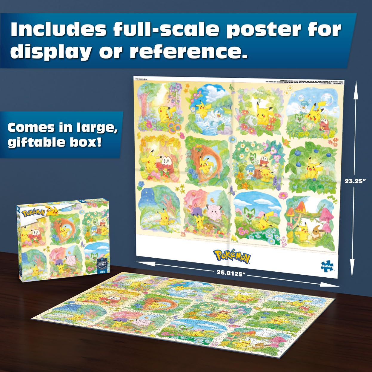 Buffalo Games - Scenic Pokémon - 1000 Piece Jigsaw Puzzle for Adults