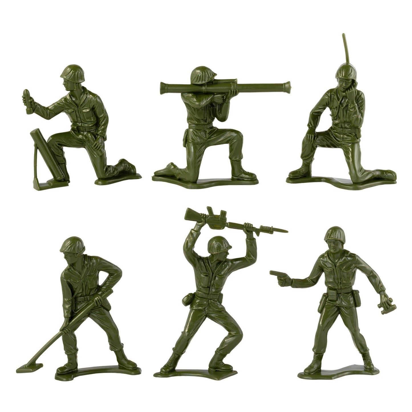 TimMee Big Military Dump Truck with 6pc Jumbo Army Men Olive Green - USA Made