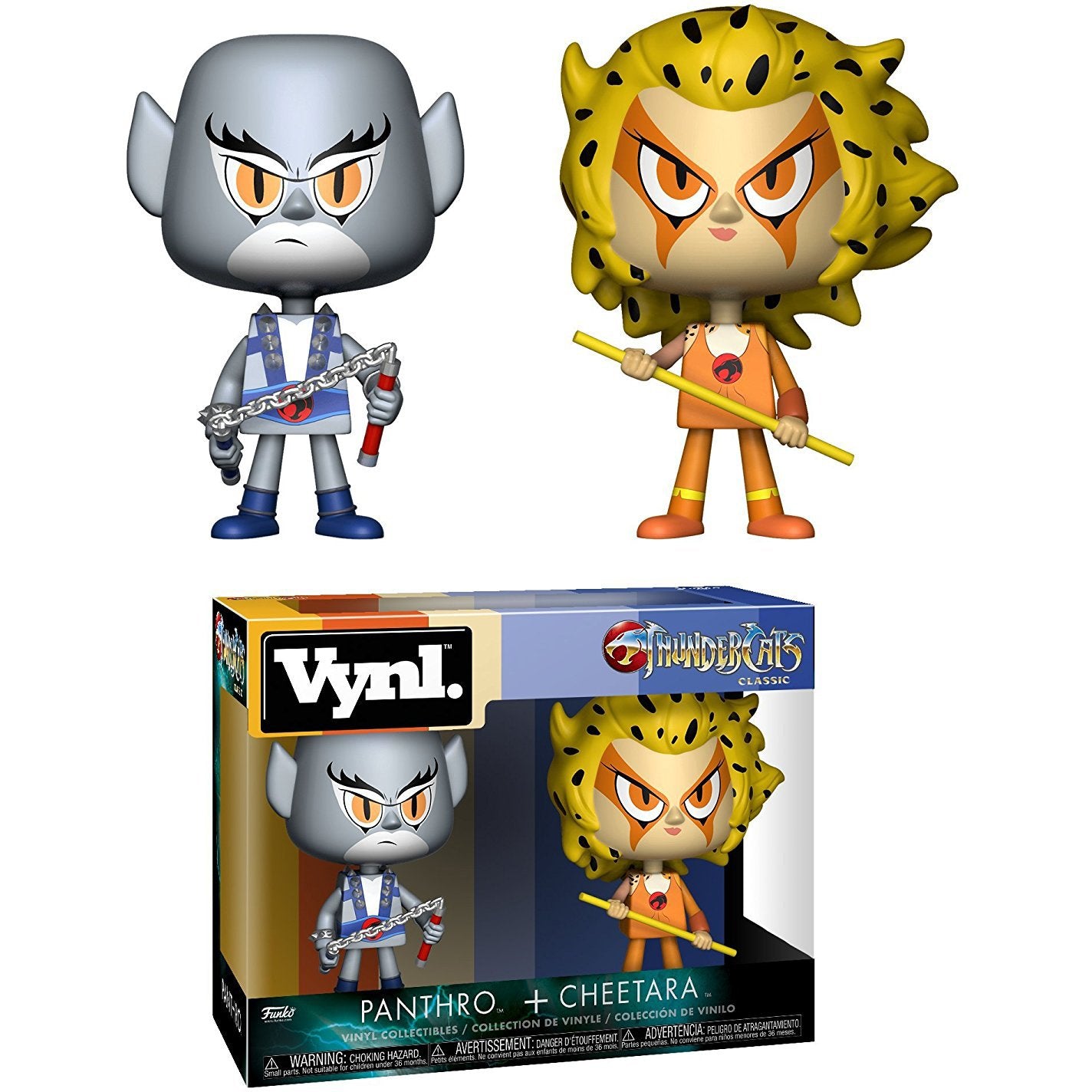 Funko Panthro & Cheetara: Vynl. Vinyl Figurine Bundle with 1 Compatible Protector (24566 - B)