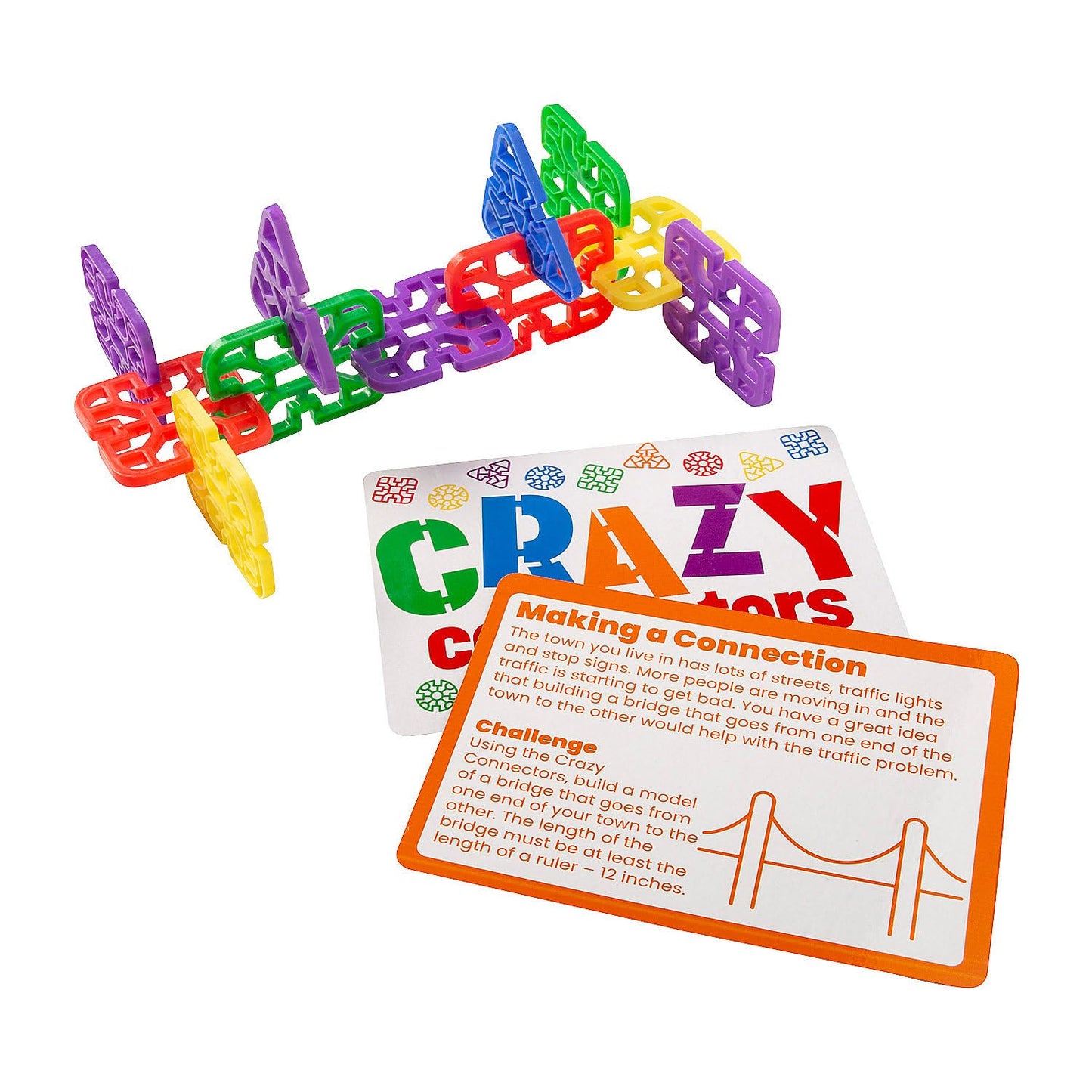 Fun Express Cool Crazy Connectors STEM Challenge Kit Bulk 153 Pc