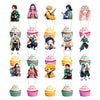 30pcs Demon Cake Decorations with 30pcs Cupcake Toppers Party Supplies for Slayer Themed Birthday Decorations