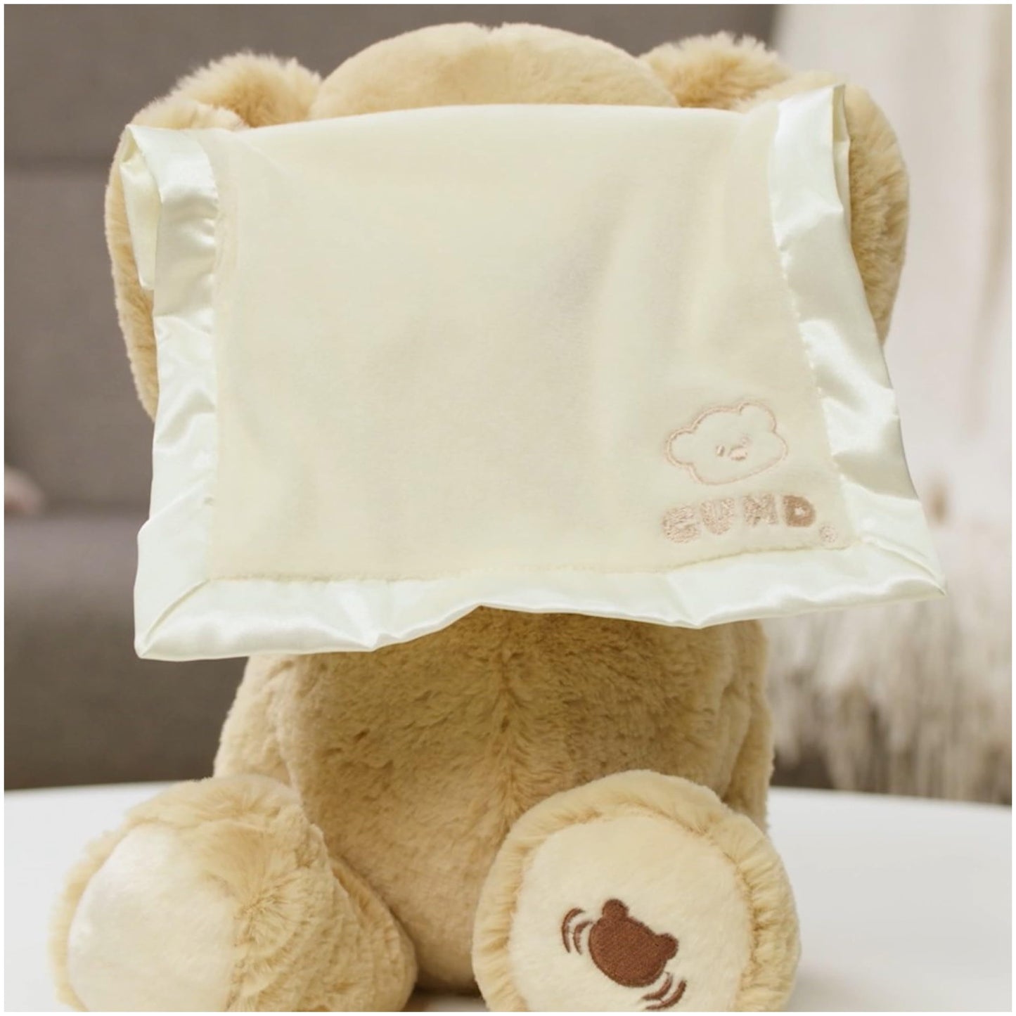 GUND Baby Peek-a-Boo Teddy Bear 11.5-Inch Interactive Musical Baby Plush