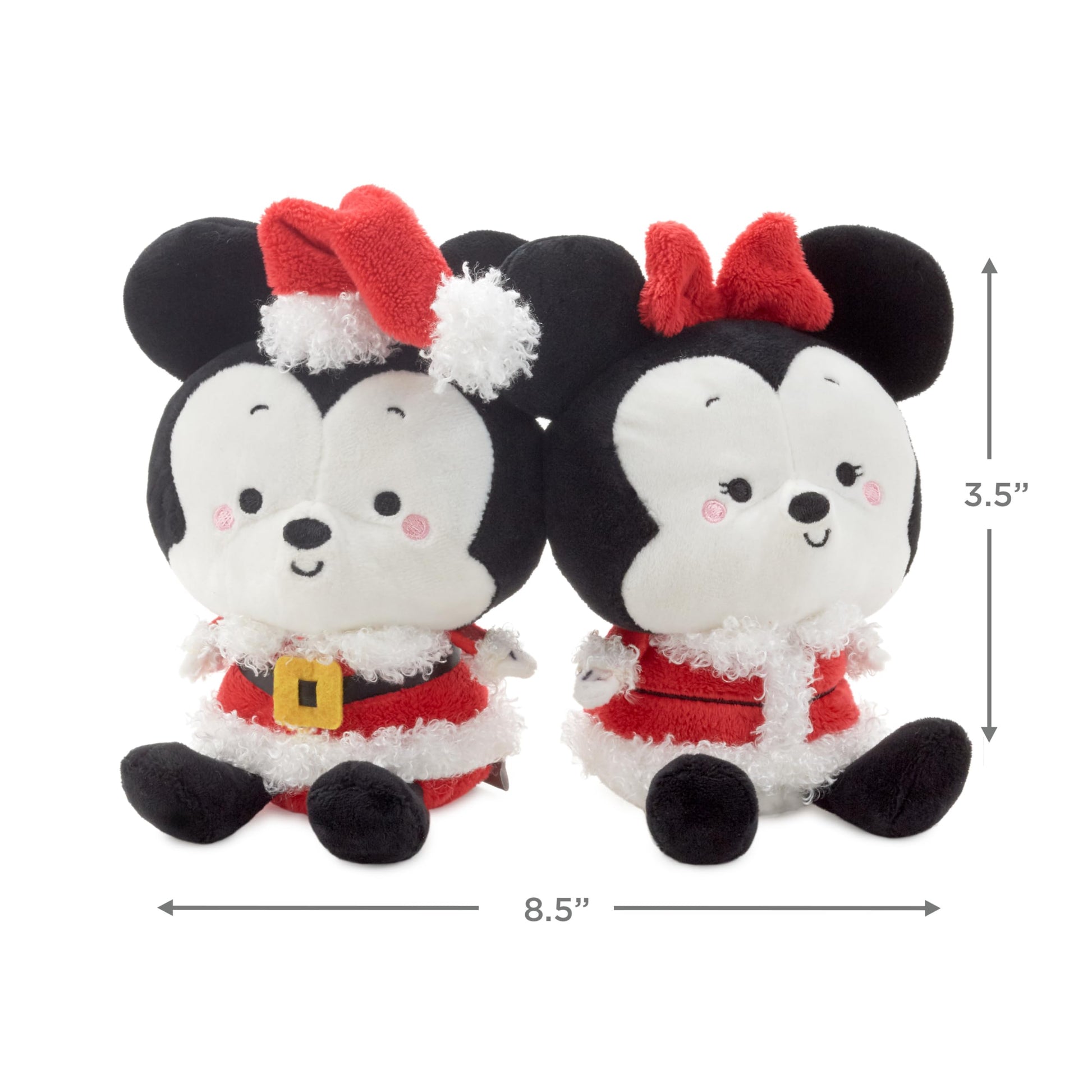 Hallmark Better Together Disney Mickey and Minnie Holiday Magnetic Plush, Set of 2