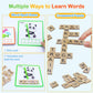 Humerry Spelling Game for Kids Ages 3-8, Word Building & Sight Word Games, Phonics Learning Toy with 100 Wooden Letter Tiles & 30 Double-Sided