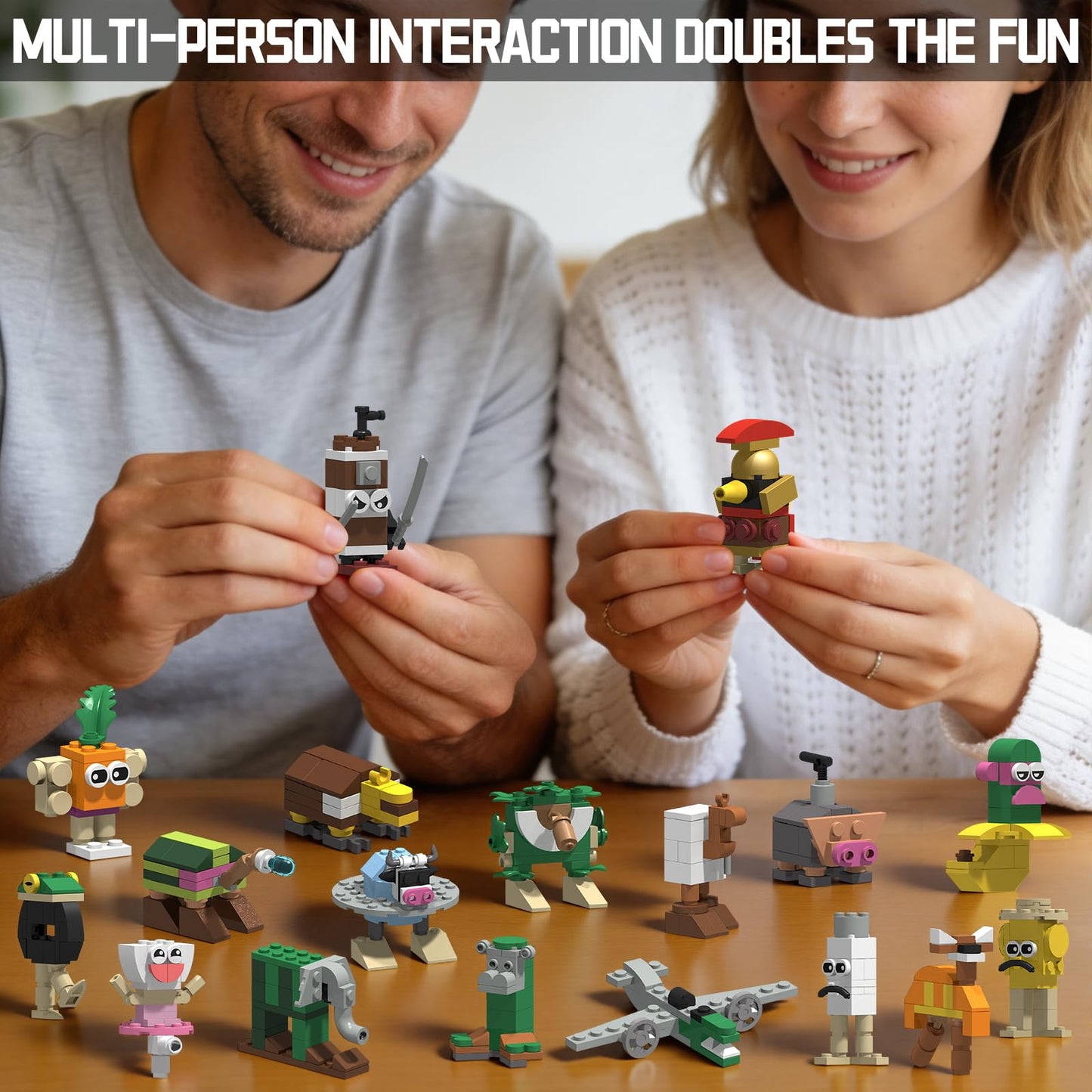 Myth Qholve Italian Brain Rot Unique Cartoon Characters Building Blocks 18 in 1 Educational & Entertaining Gift Idea for Adults Building Blocks