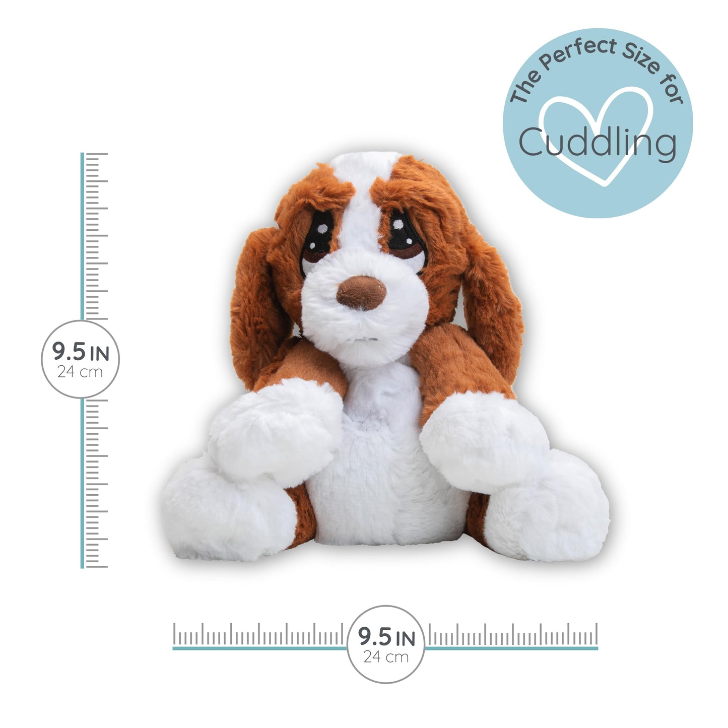 Hound Dog - Microwavable & Weighted Plush Stuffed Animal - Heated Plushie for Warmth - Cute, Soft, Cozy Toy for Adults & Children (Boys, Girls