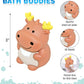 DolliBu Moose Bath Buddy Squirter - Floating Moose Rubber Bath Toy, Fun Water Squirting Bathtime Play For Toddlers, Cute and Soft Wild Life Animal Toy