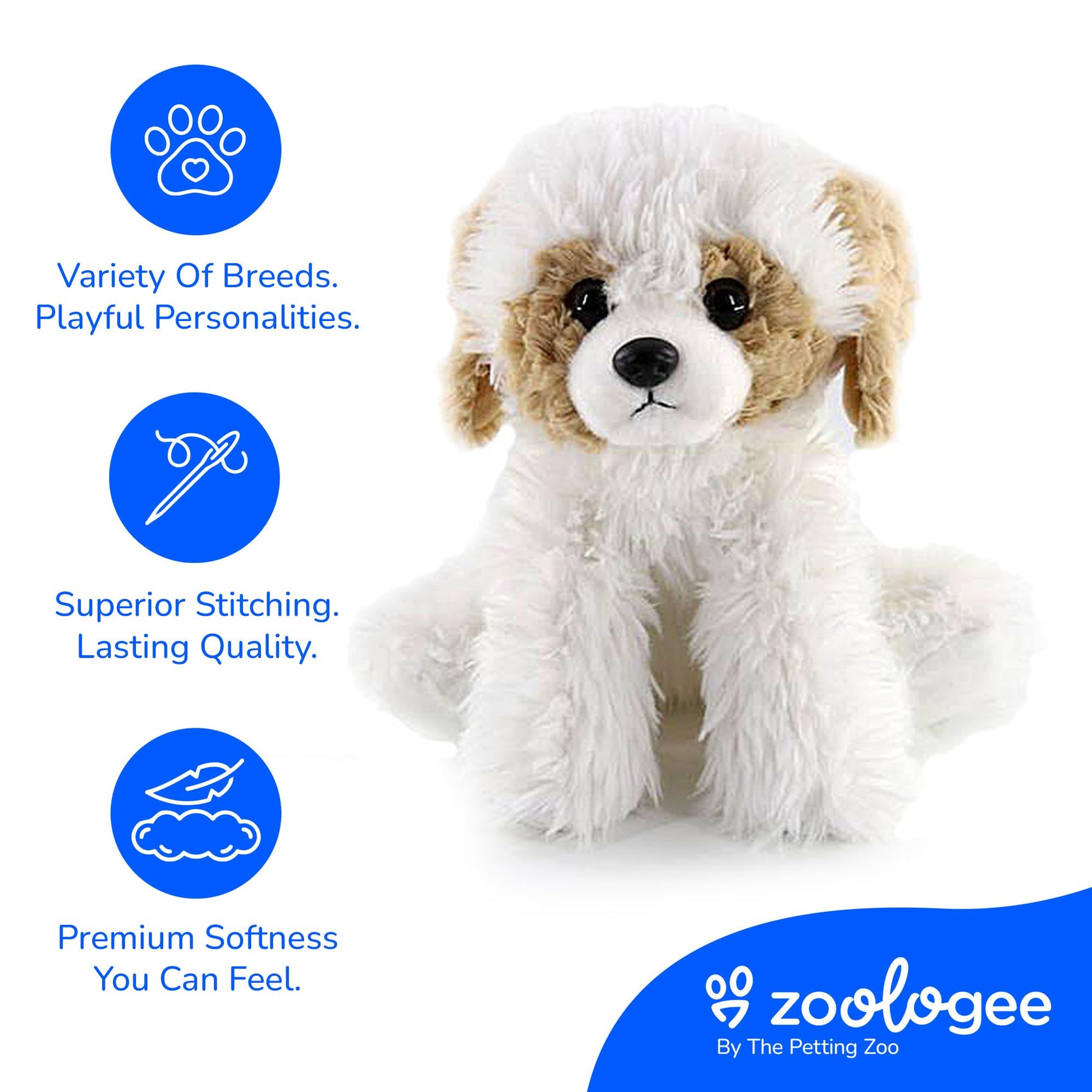 The Petting Zoo Havanese Dog Stuffed Animal Plushie, Gifts for Kids, Dog Plush Toy 9 inches