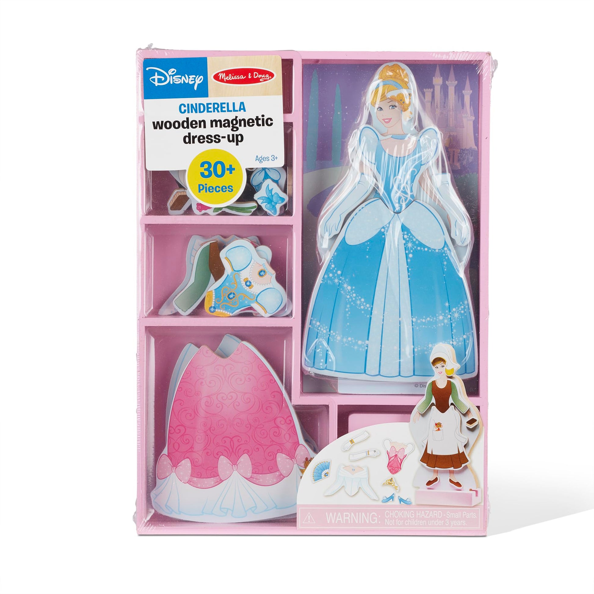Melissa & Doug Disney Cinderella Magnetic Dress-Up Wooden Doll Pretend Play Set (30+ pcs)