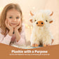 Marysun Microwavable Highland Cow Stuffed Animal - Weighted Stuffed Animal Plush, Heating Pad, Cozy Gift for Girls|Women|Kids|Elderly People, 9.8in