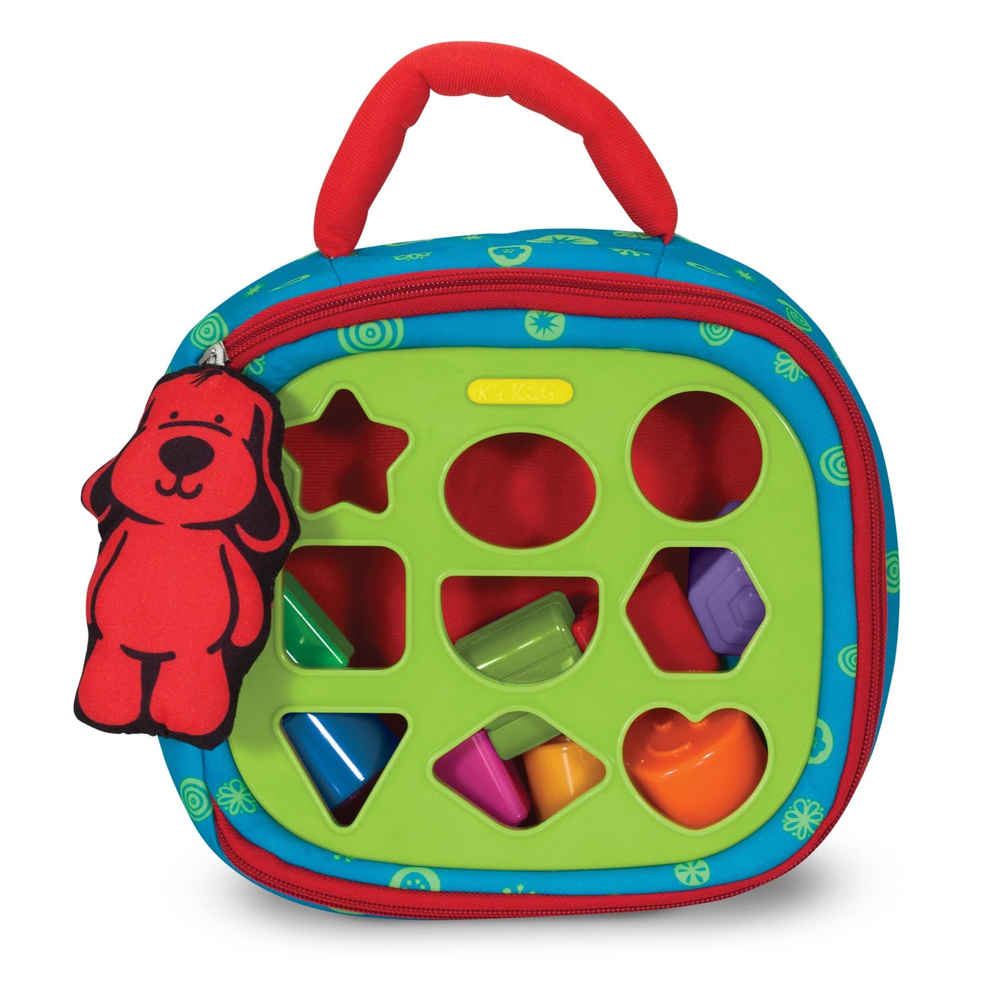 Melissa & Doug K’s Kids Take-Along Shape Sorter, 9 Textured Building Blocks & Soft Sensory Activity Bag, Montessori-Inspired Baby Toys for Toddlers,