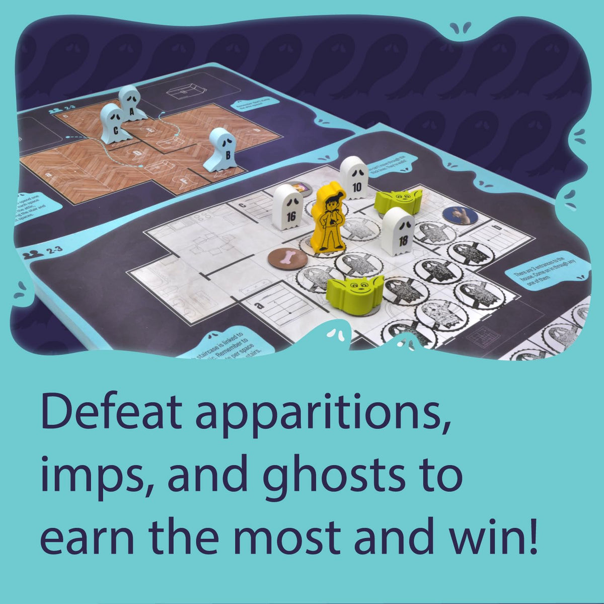 Mystic Manor | Competitive Strategic Ghost Hunting Game for 2-5 Players
