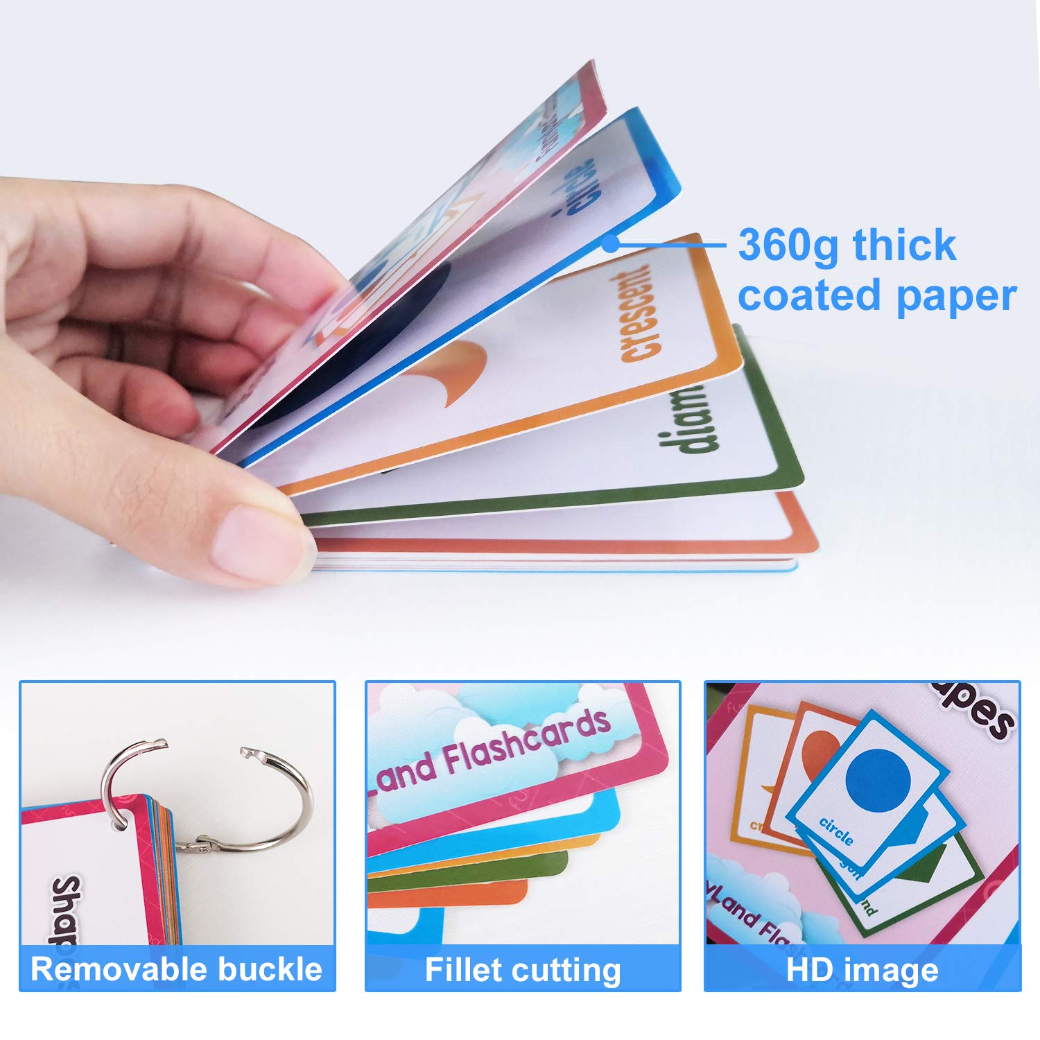 13PCS/Set Shapes Kids Gifts English Flash Cards Pocket Card Educational Learning Baby Toys for Children Pre-Kindergarten