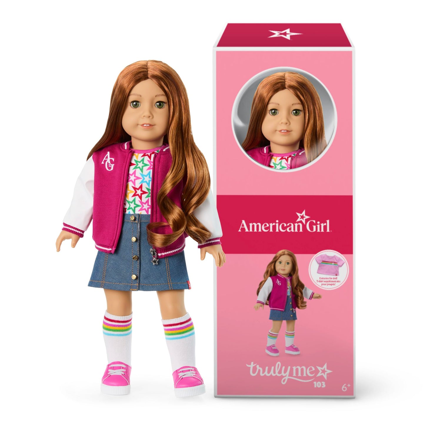 American Girl, Truly Me 18-inch Doll #103 with Green Eyes, Wavy Red Hair, Light-to-Medium Skin, for Ages 6+