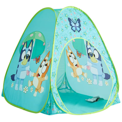 Bluey 3-Piece Adventure Slumber Set - Pop-Up Play Tent, Pillow & Flashlight, Fun Indoor Playhouse for Kids Ages 3+, Perfect for Sleepovers, Camping