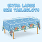 POAKYPA Blue Birthday Party Supplies, 3 Pack Rectangle Plastic Tablecloth, 54 in x 108 in, Waterproof PE Material, Dog Themed Table Cover for Pet