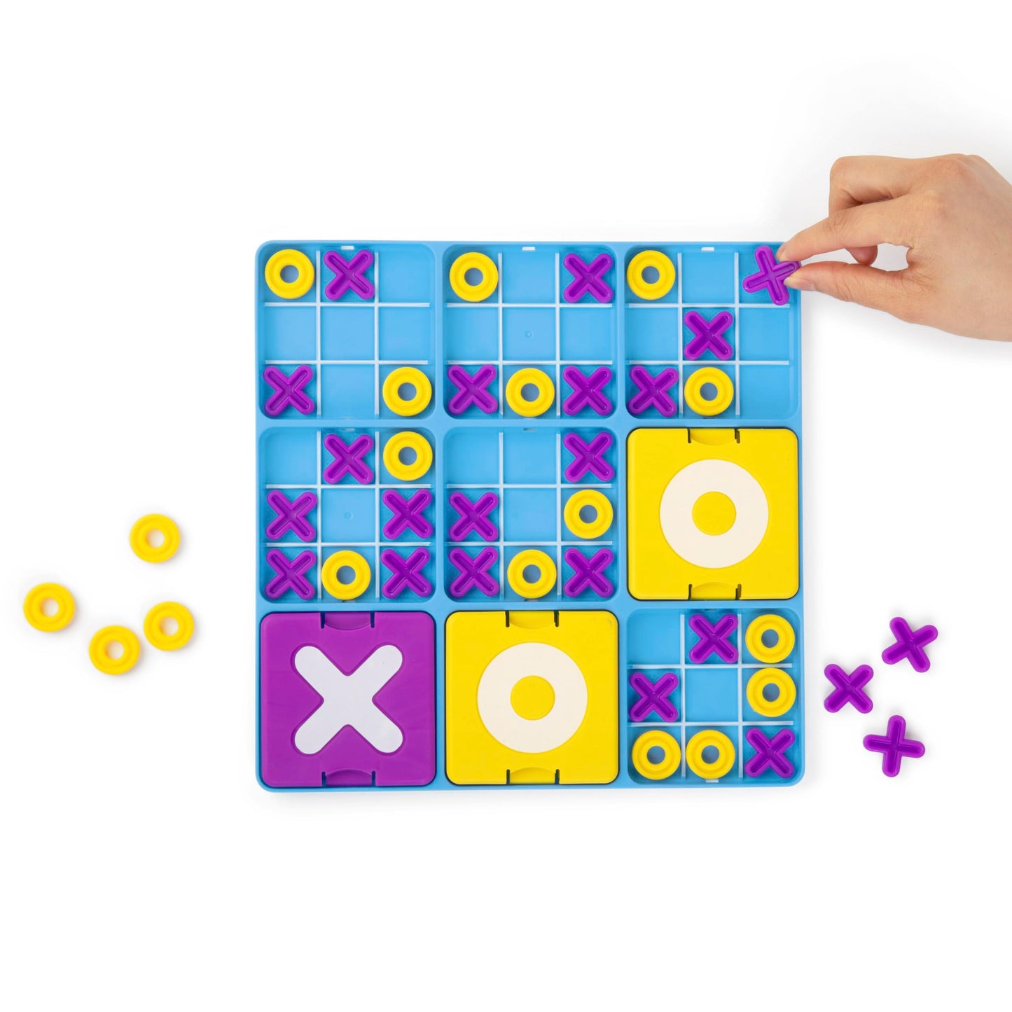 Ultimate Tic Tac Toe™ By Relatable, Exciting Board Games for Family Gatherings, Great Games for Kids, Includes 1 Board, 41 Mini X's, 40 Mini O's, 5